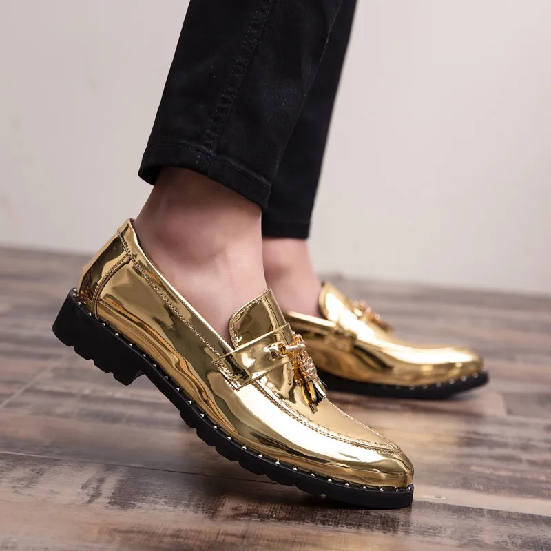Men's Leather Loafers With Pointed Toe
