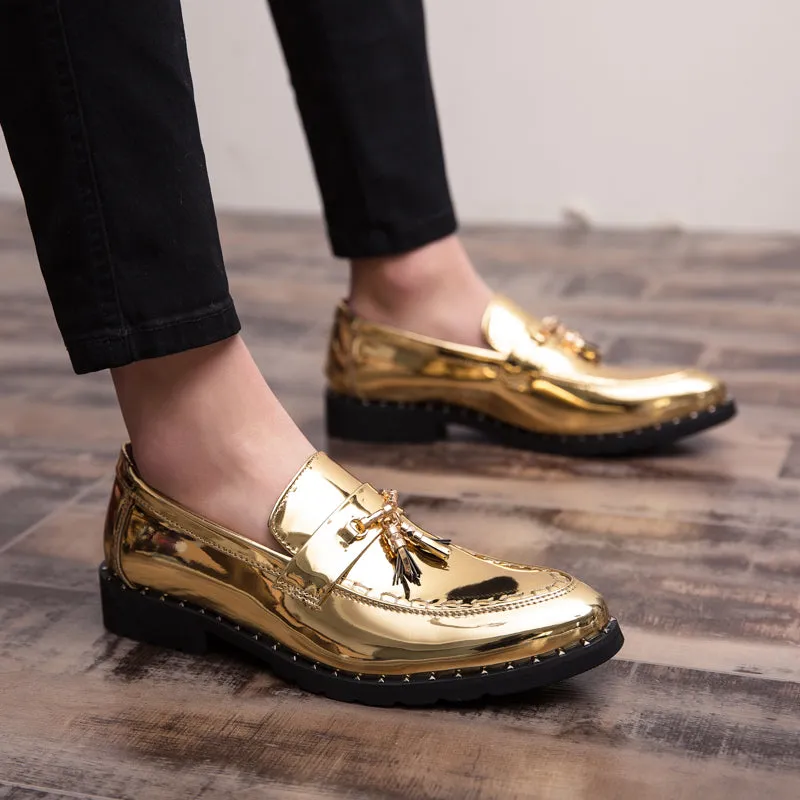 Men's Leather Loafers With Pointed Toe