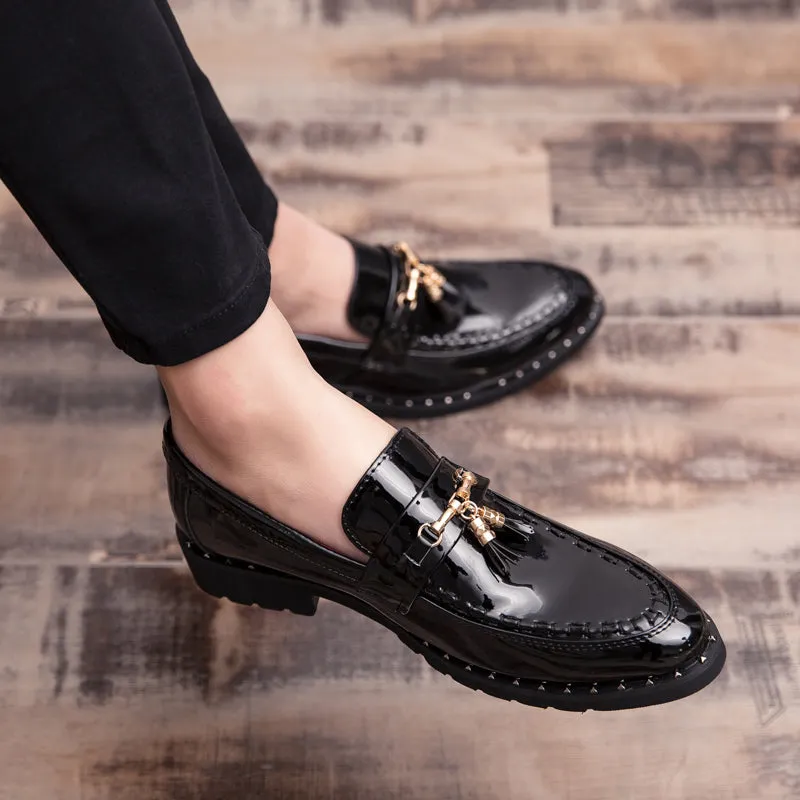 Men's Leather Loafers With Pointed Toe