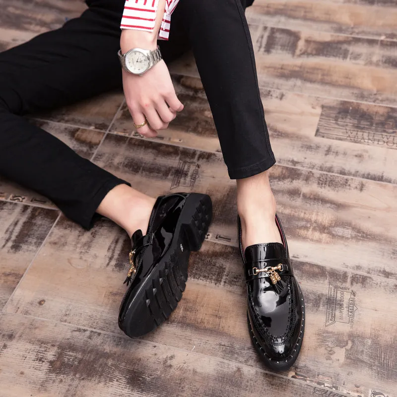 Men's Leather Loafers With Pointed Toe