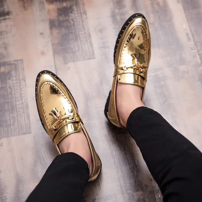 Men's Leather Loafers With Pointed Toe