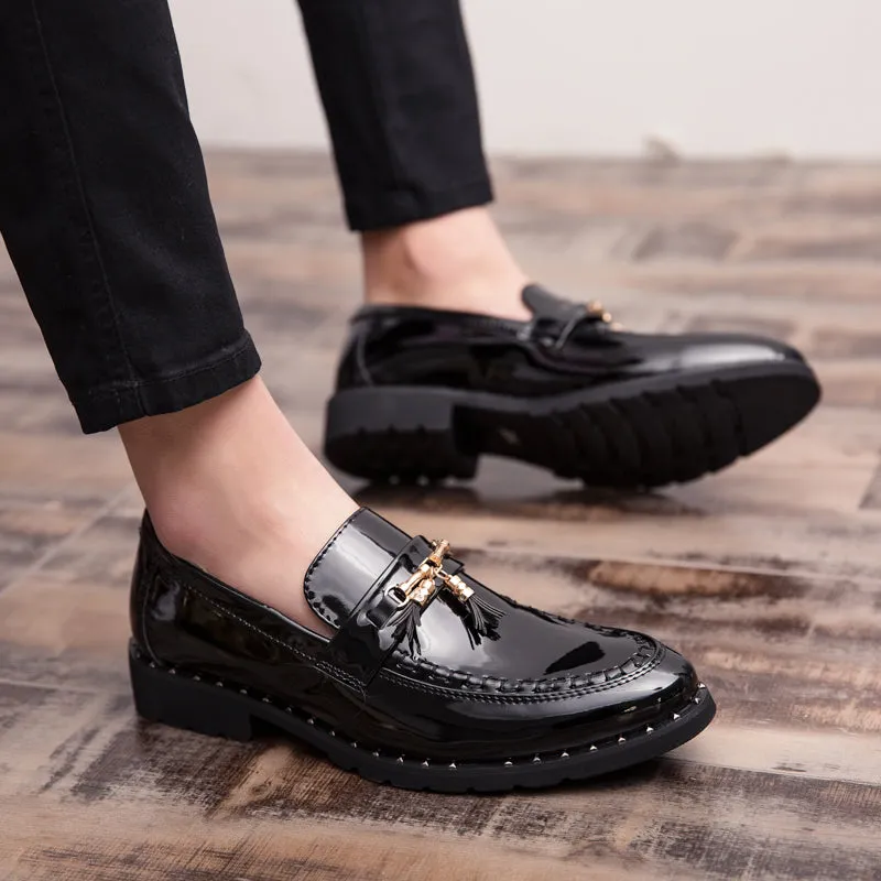 Men's Leather Loafers With Pointed Toe