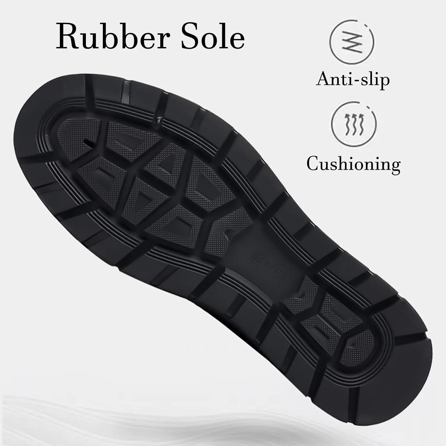 Men's Leather Platform Dress Oxford Shoes Classic Lace Up Non-Slip Formal Business Work Shoes