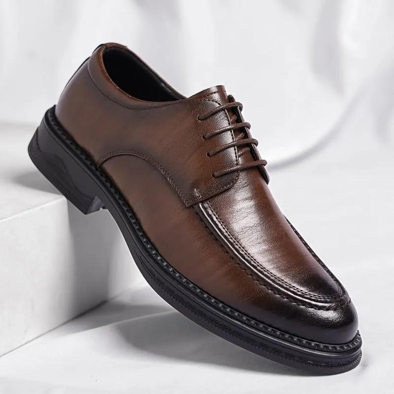 Mens Oxford Shoes Classic Lace Up Business Dress Shoes Leather Formal Derby Shoes for Men