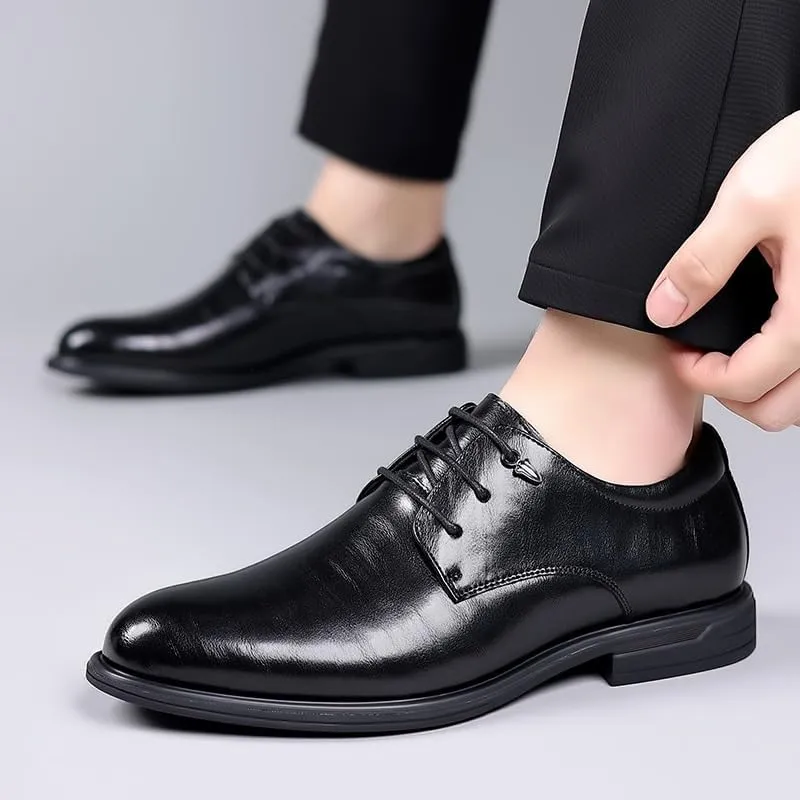 Men's Oxford Shoes Fashion Classic Pointed Toe Lace Up Low Top Leather Dress Shoes Patent Leather Wedding Business Office Shoes