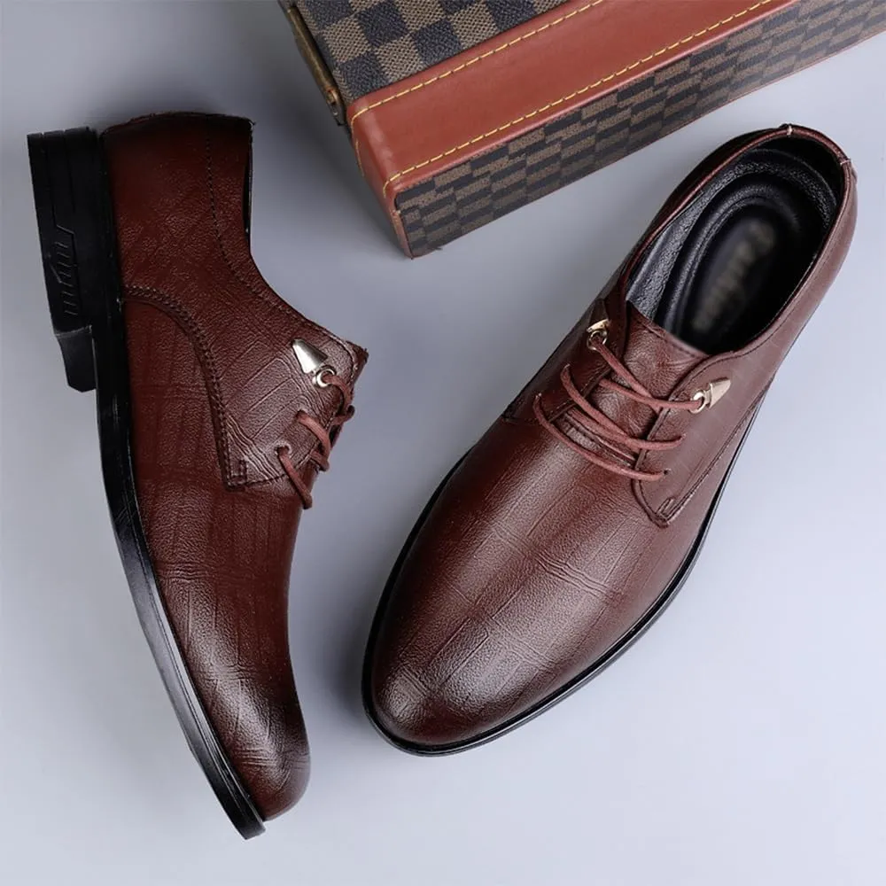 Men's Oxford Shoes Faux Patent Leather Shoes Business Derbys Shoes Wedding Suit Tuxedo Dress Shoes for Men