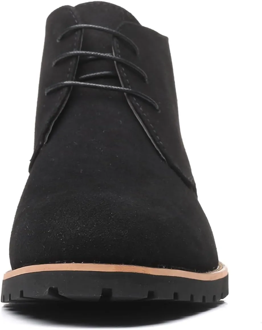 Men's Oxford Suede Shoes Casual High Top Derby Shoes PU Leather Mens Ankle Boots