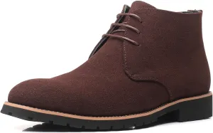 Men's Oxford Suede Shoes Casual High Top Derby Shoes PU Leather Mens Ankle Boots
