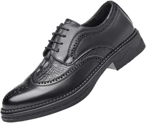 Mens Oxfords Comfortable Round Toe Low Top Non-Slip Casual Dress Shoes Daily Non-Slip Low Block Heel Casual Shoes