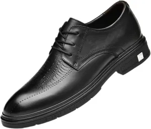Men's Patent Leather Oxford Shoes Classic Lace-up Formal Derby Shoes Fashion Breathable Prom Business Wedding Dress Shoes for Men