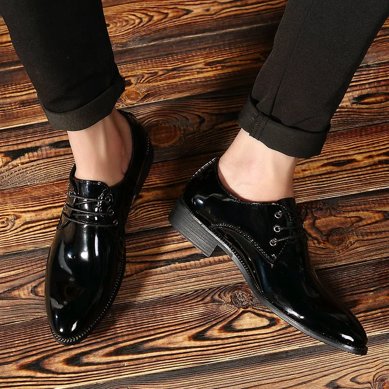 men's pointed business leather shoes