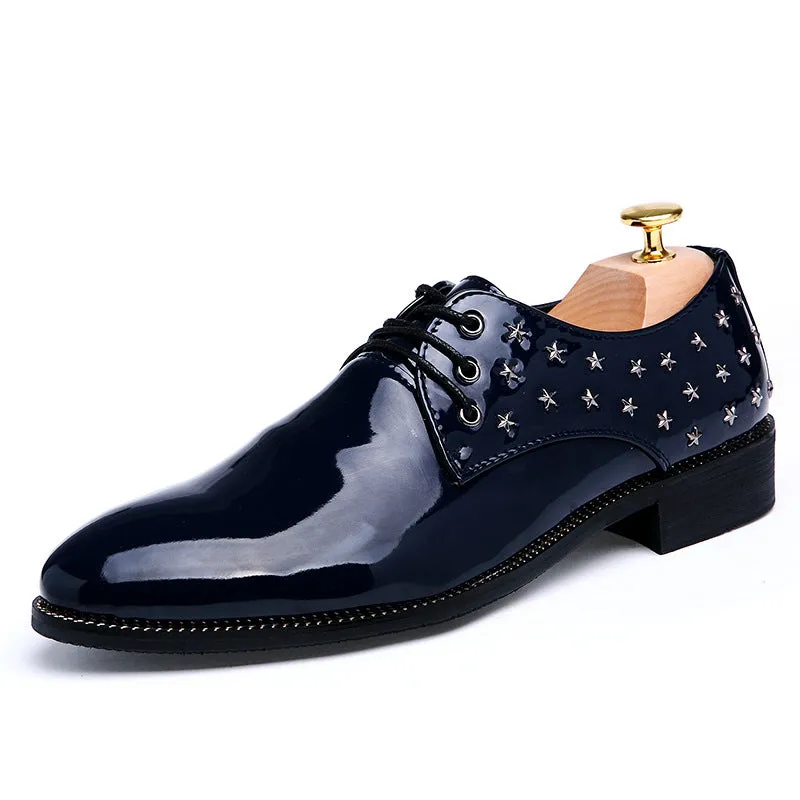 men's pointed business leather shoes