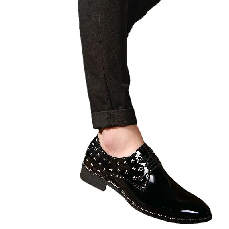 men's pointed business leather shoes