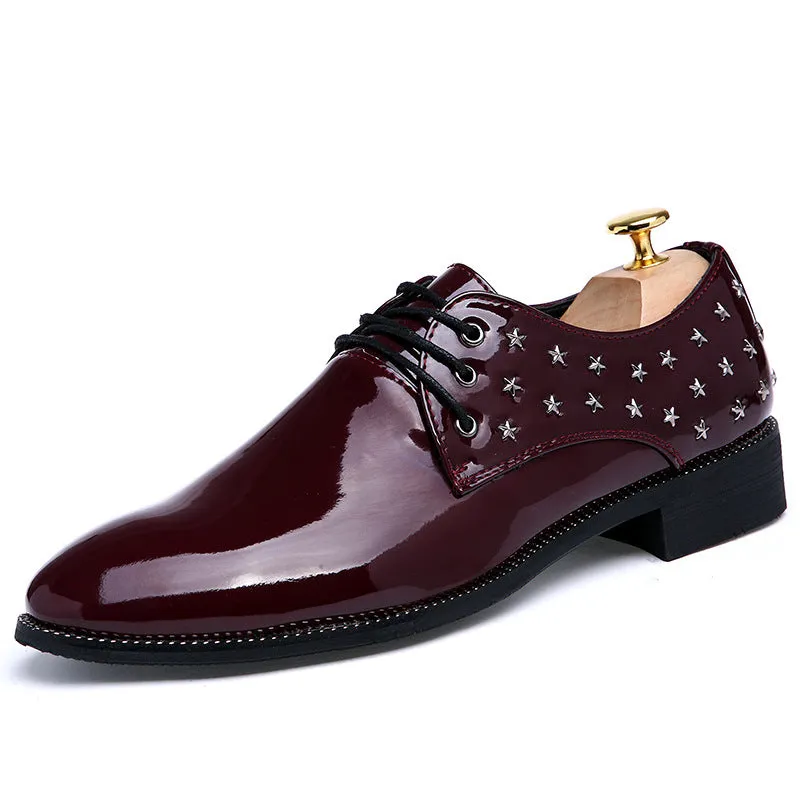 men's pointed business leather shoes