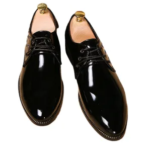 men's pointed business leather shoes
