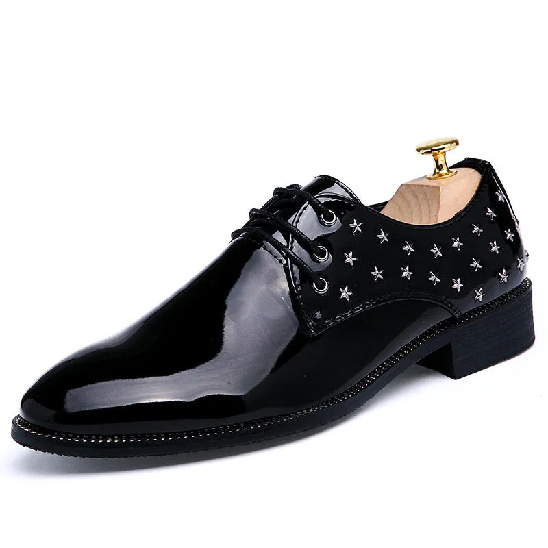 men's pointed business leather shoes