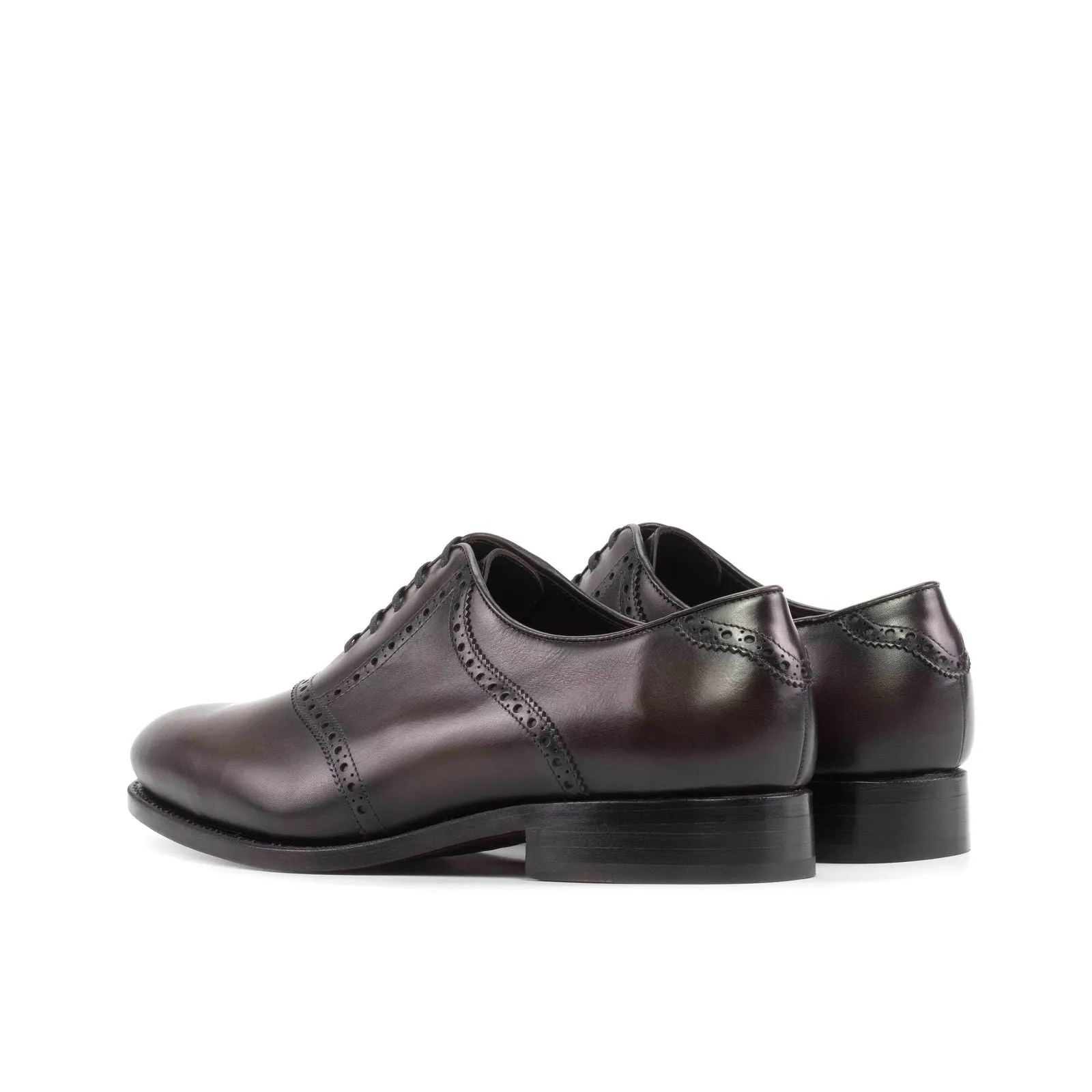 Men's Saddle Leather Shoes Wide Plus Size 5966