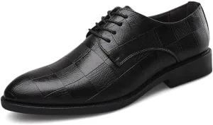 Men's Shiny Patent Leather Dress Shoes Modern Wedding Office Work Tuxedo Derby Shoes Non Slip Casual Business Oxford Shoes
