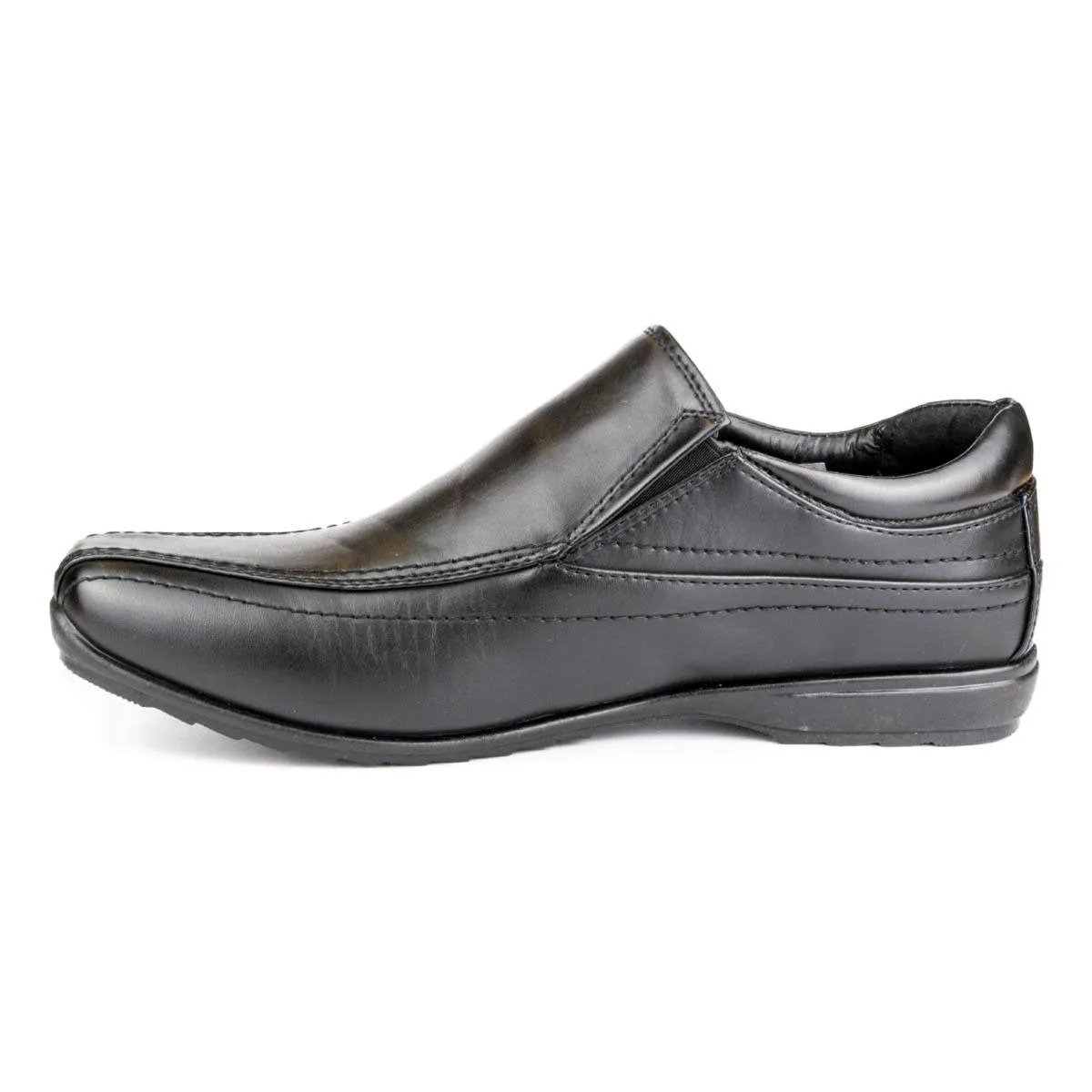 Mens Slip On Flat Shoe in Black