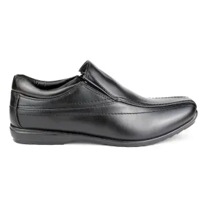 Mens Slip On Flat Shoe in Black