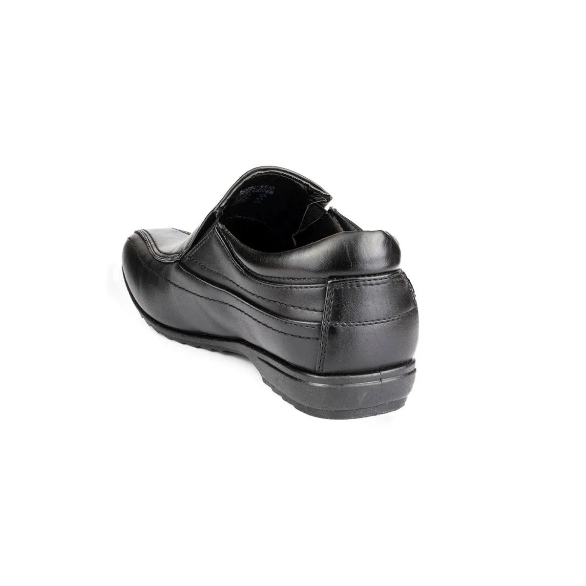 Mens Slip On Flat Shoe in Black