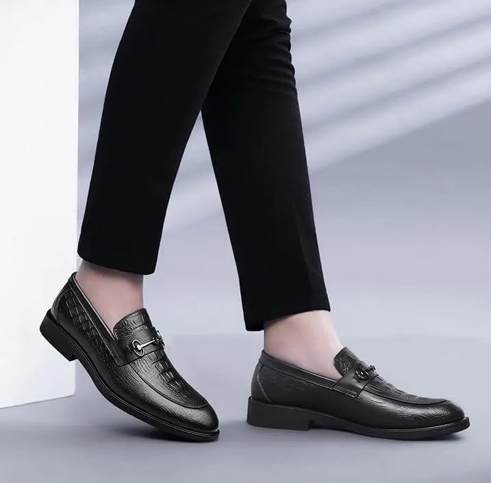 Men's Slip-Ons Loafers Mens Formal Business Casual Patent Leather Dress Shoes