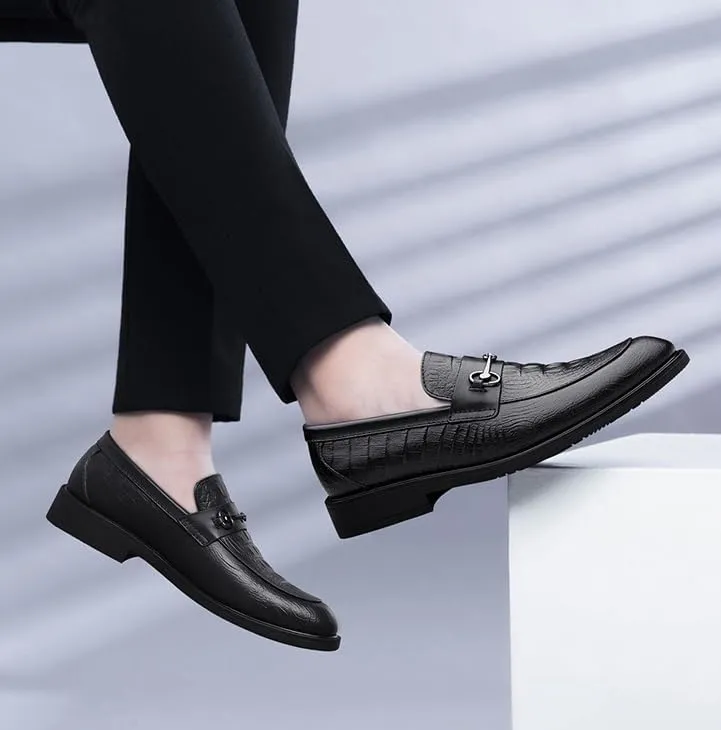 Men's Slip-Ons Loafers Mens Formal Business Casual Patent Leather Dress Shoes