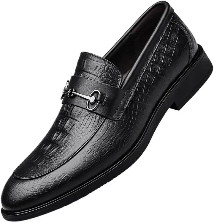 Men's Slip-Ons Loafers Mens Formal Business Casual Patent Leather Dress Shoes