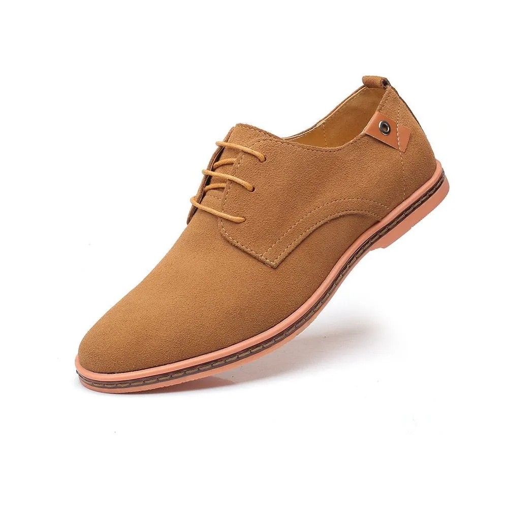 Men's Spring Fashion Lace Up Suede Oxford Shoes