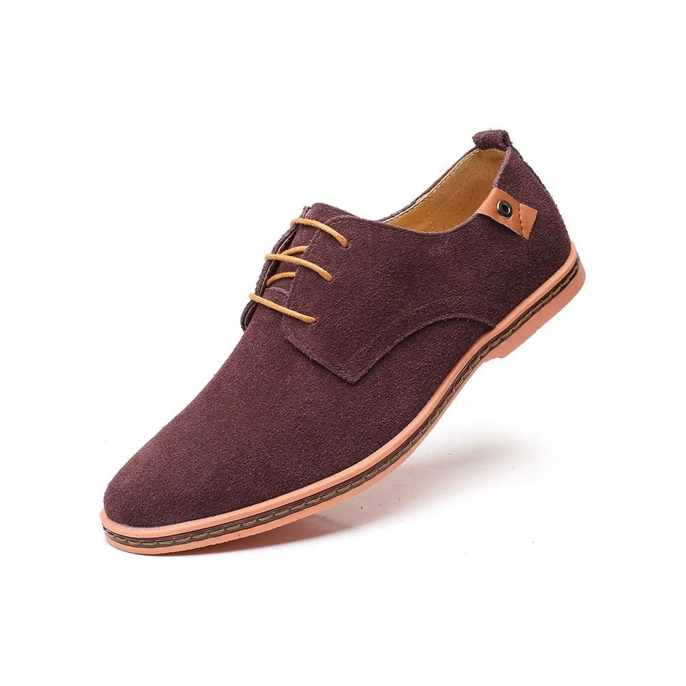 Men's Spring Fashion Lace Up Suede Oxford Shoes