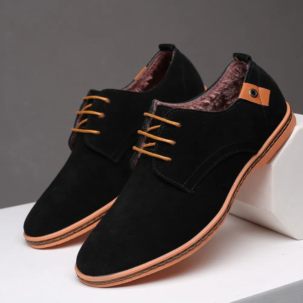Men's Spring Fashion Lace Up Suede Oxford Shoes
