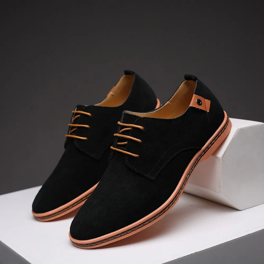 Men's Spring Fashion Lace Up Suede Oxford Shoes