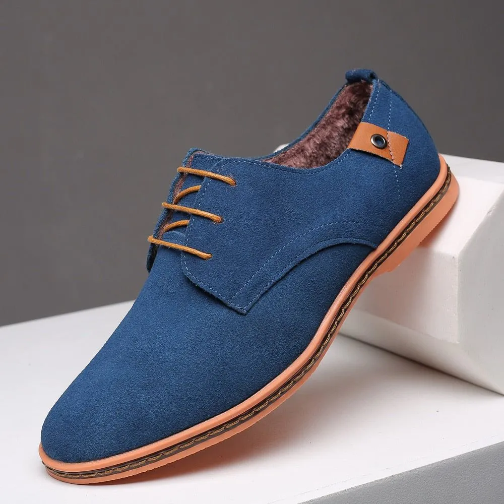 Men's Spring Fashion Lace Up Suede Oxford Shoes
