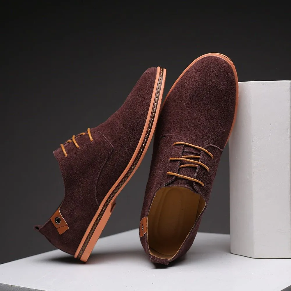 Men's Spring Fashion Lace Up Suede Oxford Shoes