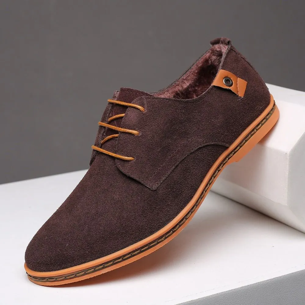 Men's Spring Fashion Lace Up Suede Oxford Shoes