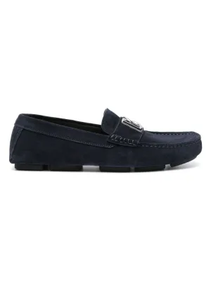 Men's Suede Leather Driver Shoes in Blue | Size 43 | A50598AT44186115