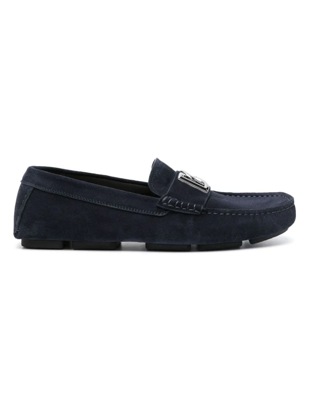 Men's Suede Leather Driver Shoes in Blue | Size 43 | A50598AT44186115