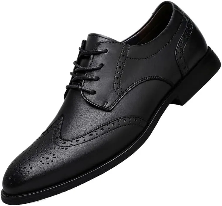 Men's Summer Leather Oxfords Business Loafers Shoes for Men Fashion Casual Classic Lace Up Dress Shoes