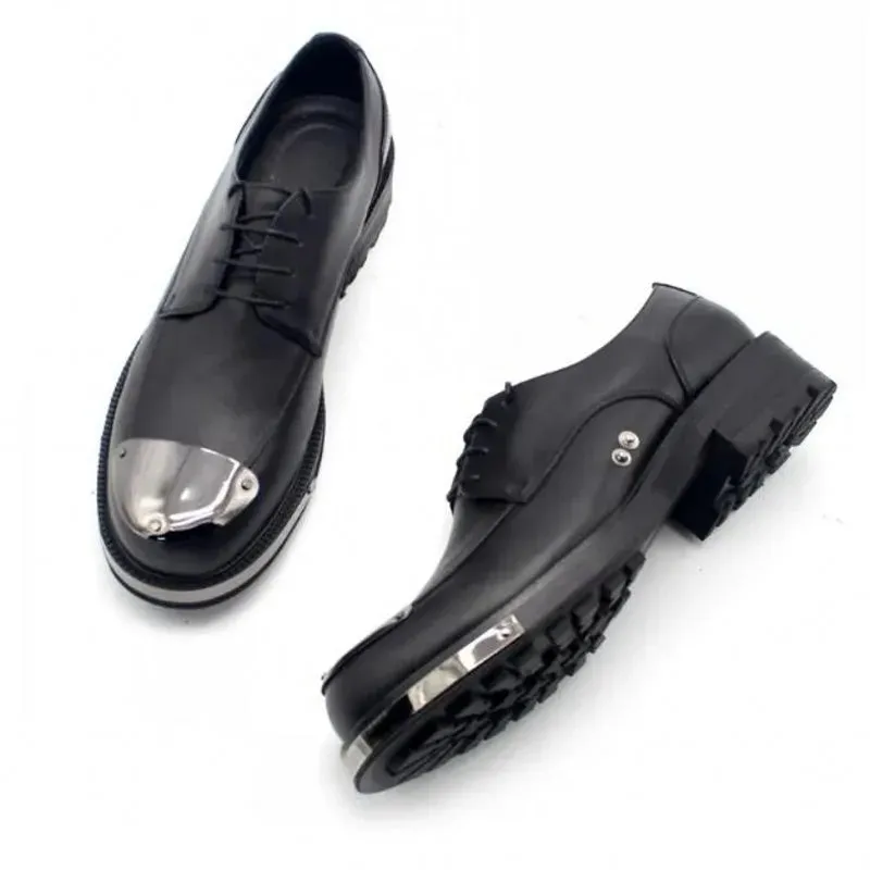 Metal Toe Derby Shoes