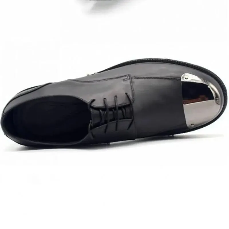 Metal Toe Derby Shoes