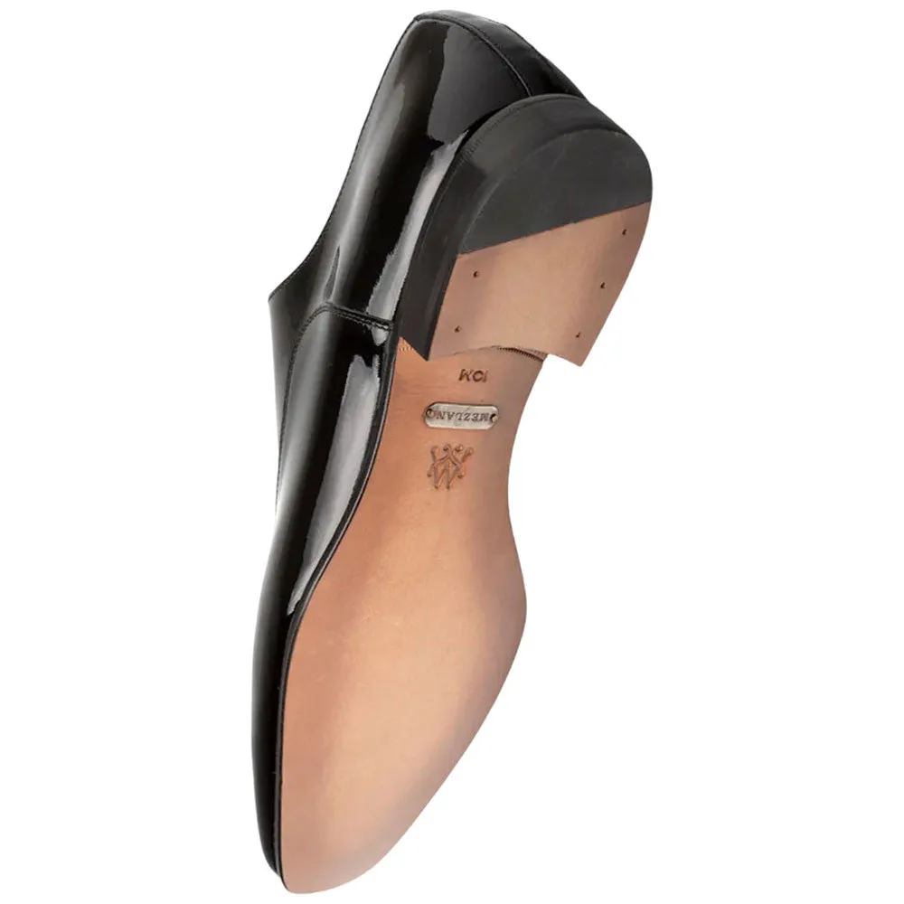 Mezlan Men's Altea Plain Toe Black Slip-On Oxford