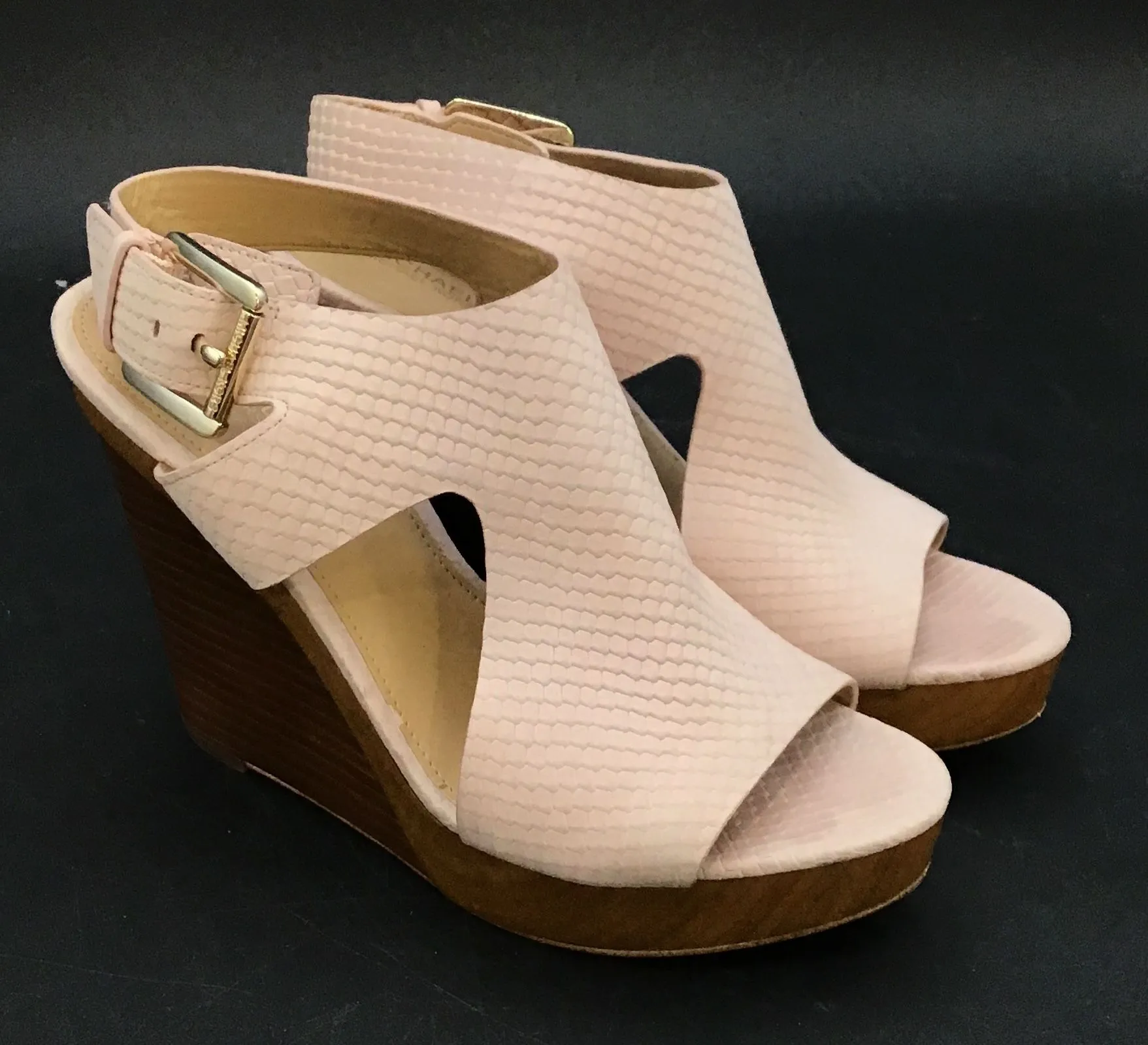 Michael Kors Women's White Wedge Slingback Heel - Size 8M