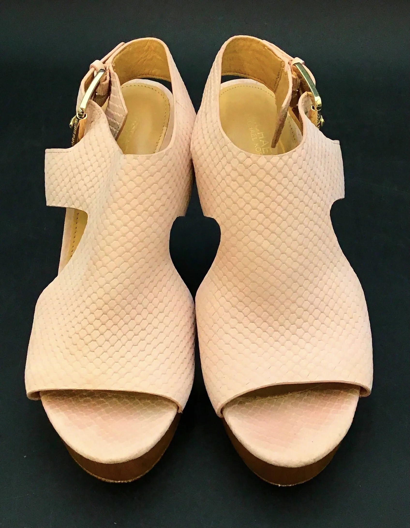 Michael Kors Women's White Wedge Slingback Heel - Size 8M