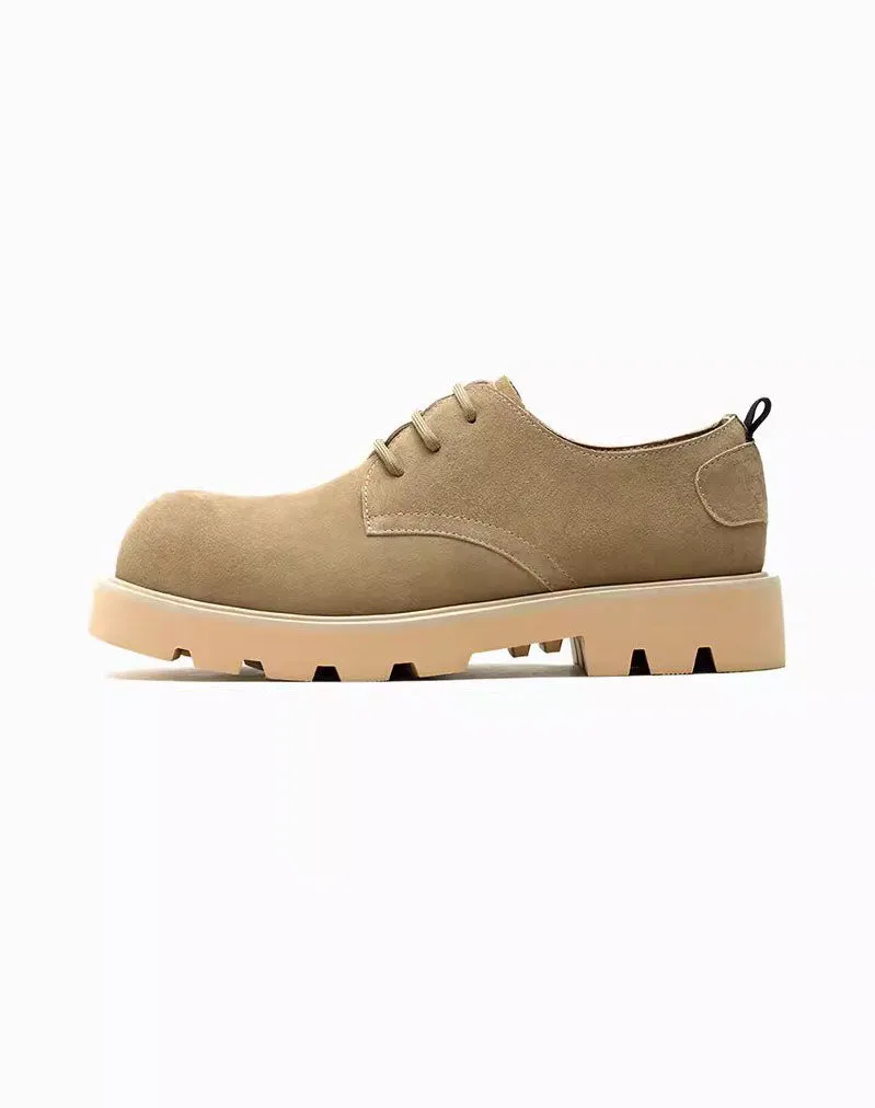 Mickey Derby Round Toe Work Leather Anti-Velvet Men's Dress Shoes