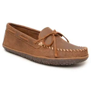 Minnetonka Mens' Tie Tread Suede Loafers