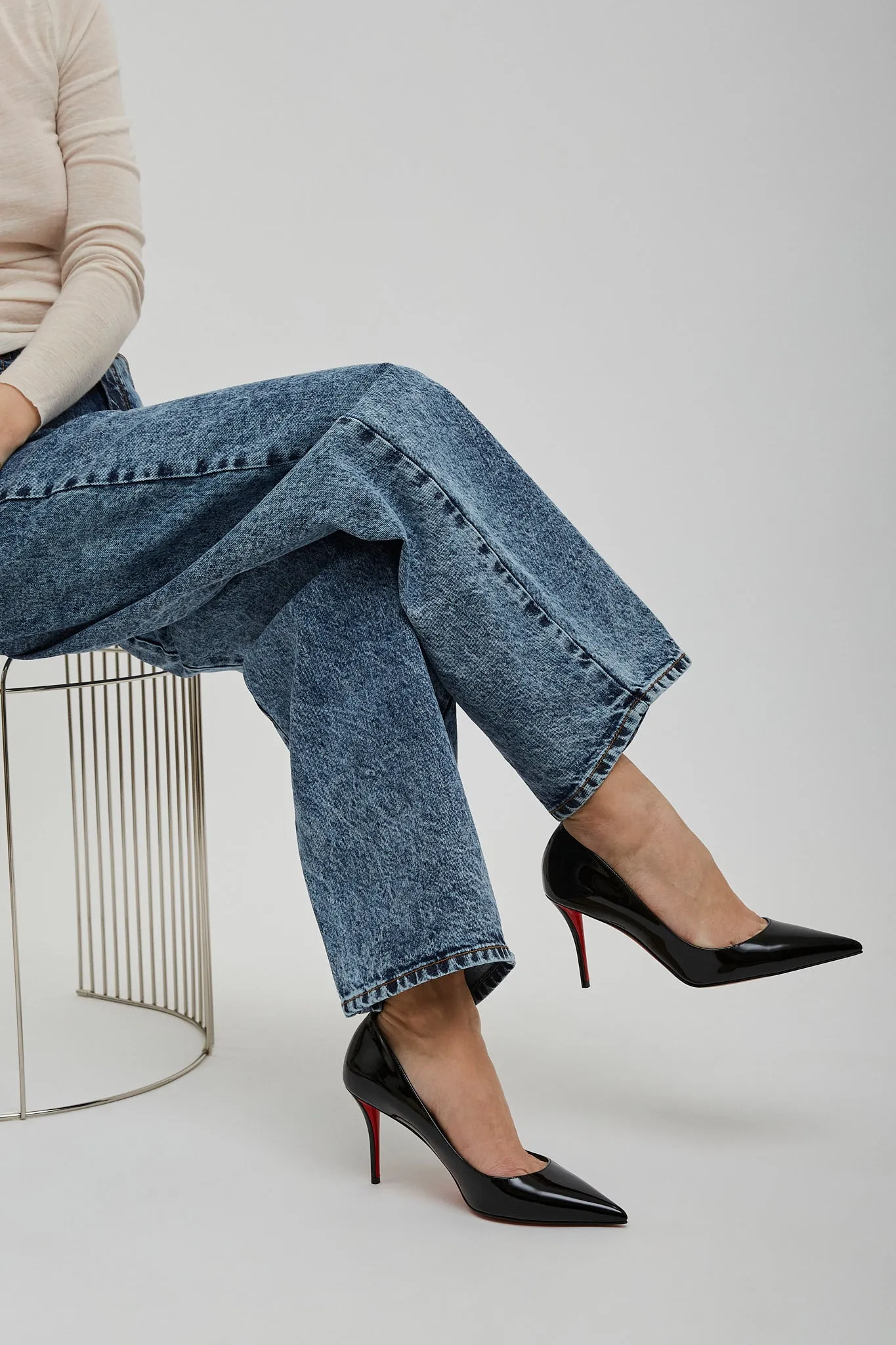 Miss Z 80 black patent pumps