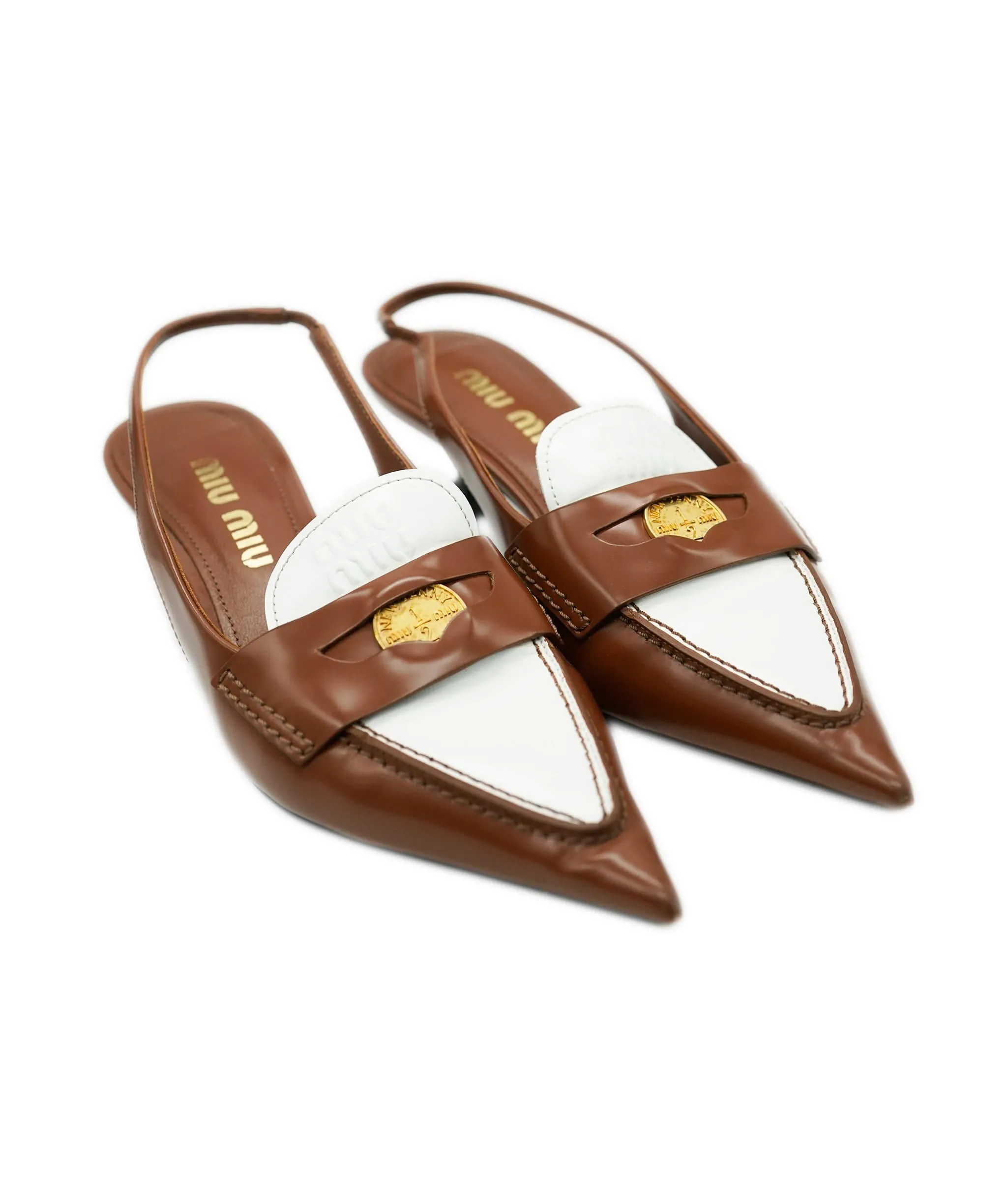 Miu Miu Heels Brown Slingback  ALC1637
