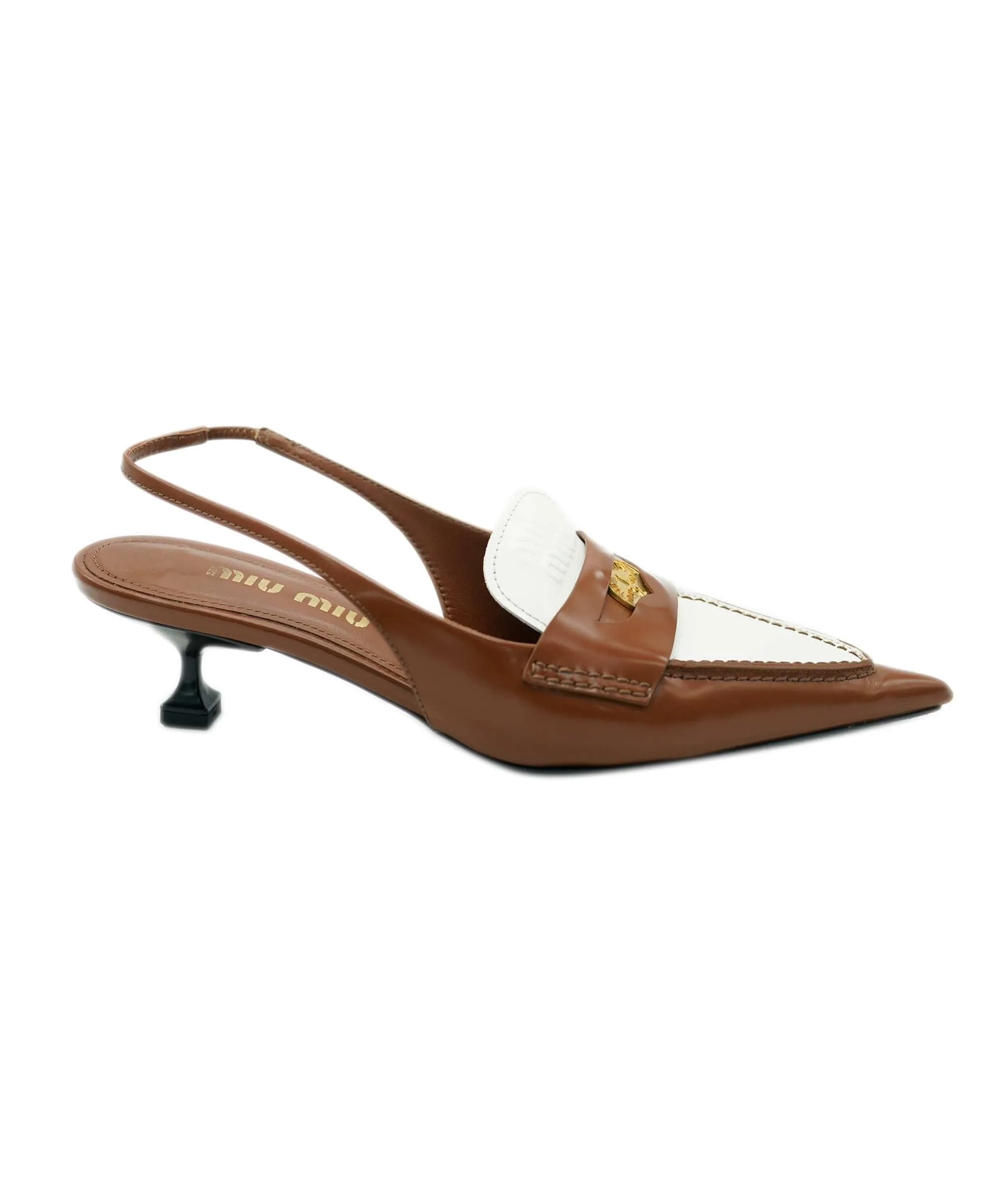 Miu Miu Heels Brown Slingback  ALC1637