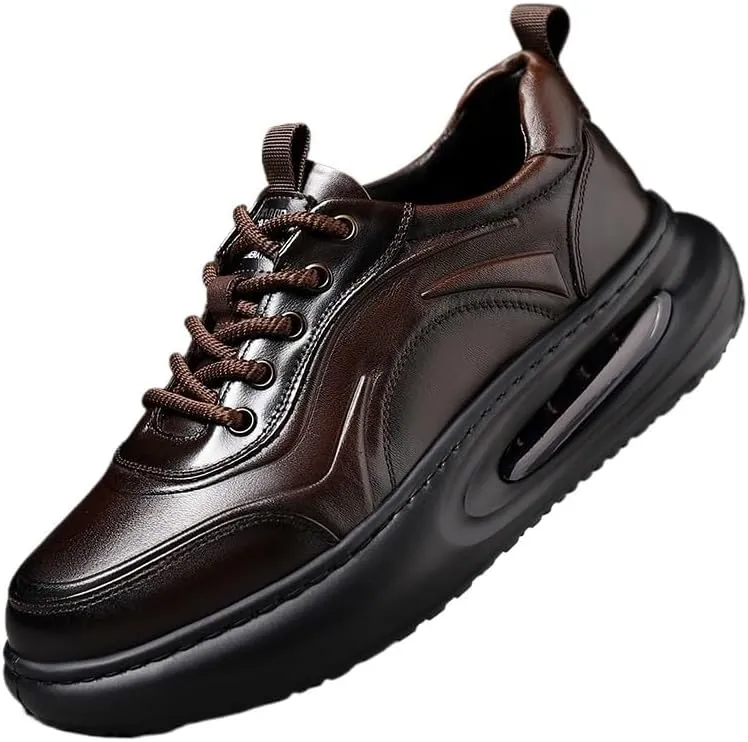 Modern Men's Derby Dress Shoes in Full-Grain Leather with Round Toe and Versatile Style