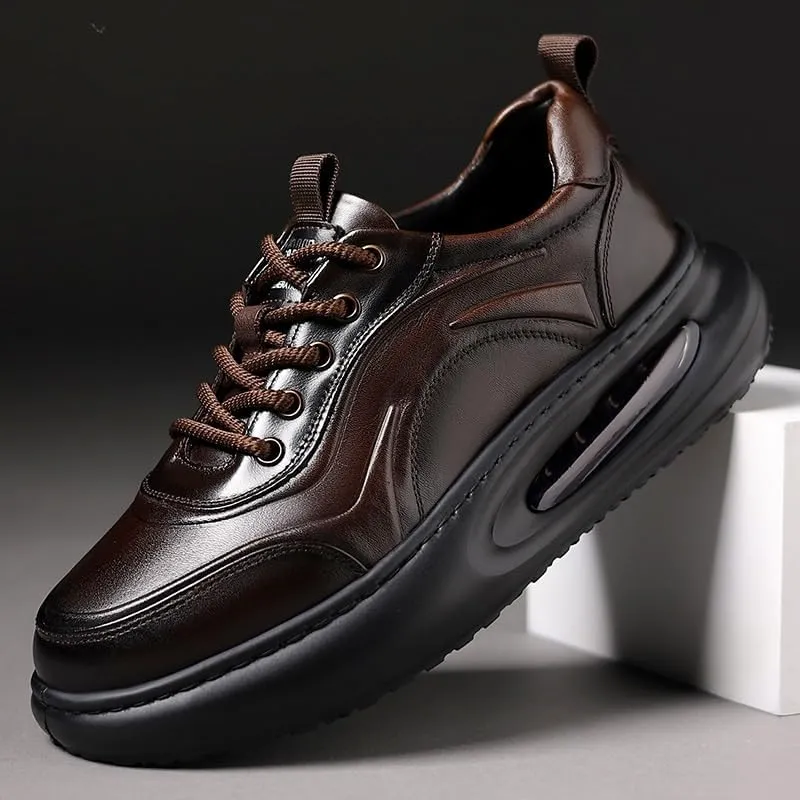 Modern Men's Derby Dress Shoes in Full-Grain Leather with Round Toe and Versatile Style